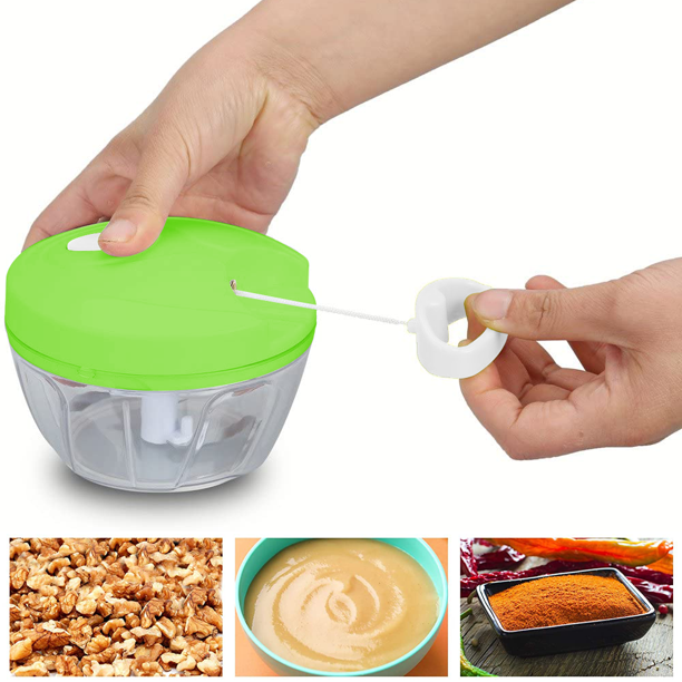 Speedy Chopper Multi-Use Turbo Cutter – Mini Handy Manual Vegetable & Fruit Chopper | Heavy-Duty (Random Color)